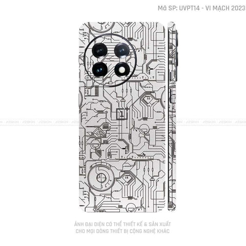 Dán Skin Oneplus Ace Series Vân Vi Mạch 2023 Trắng | UVPT14
