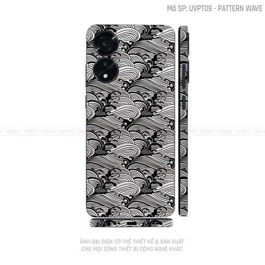 Miếng Dán Skin Điện Thoại OPPO A Series Vân Sóng Trắng | UVPT09