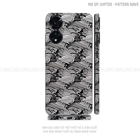 Miếng Dán Skin Điện Thoại OPPO A Series Vân Sóng Trắng | UVPT09
