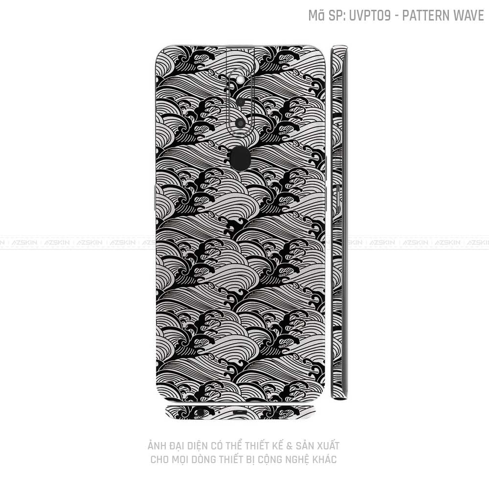 Miếng Dán Skin Điện Thoại OPPO F Series Vân Pattern Wave Trắng | UVPT09