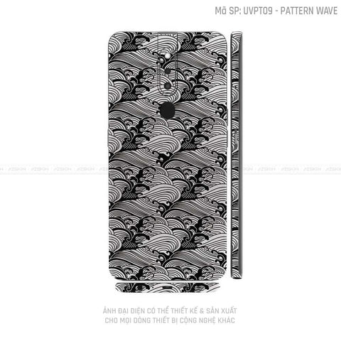 Miếng Dán Skin Điện Thoại OPPO F Series Vân Pattern Wave Trắng | UVPT09