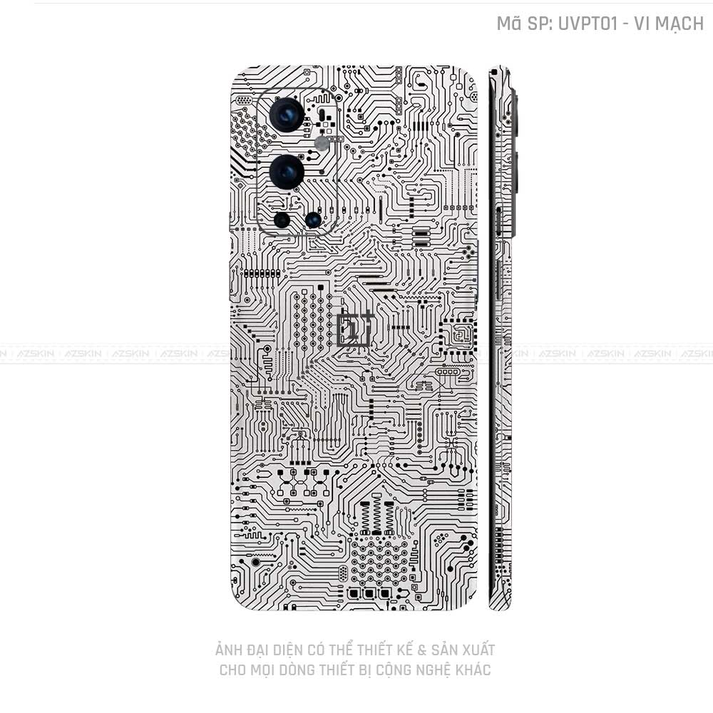 Dán Skin Oneplus 8/9 Series Vân Vi Mạch Trắng | UVPT01