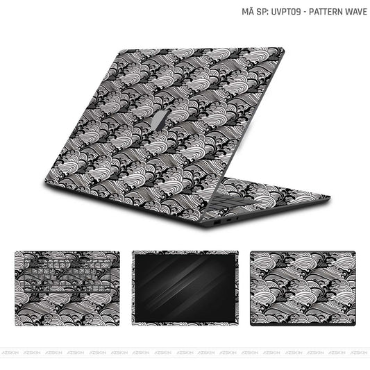 Dán Skin Macbook Vân Nổi Pattern Wave Trắng | UVPT09
