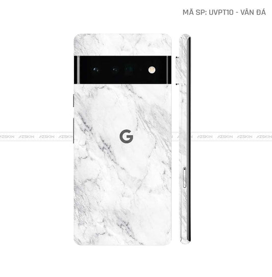 Dán Skin Google Pixel 6 Series Vân Đá Trắng | UVPT10