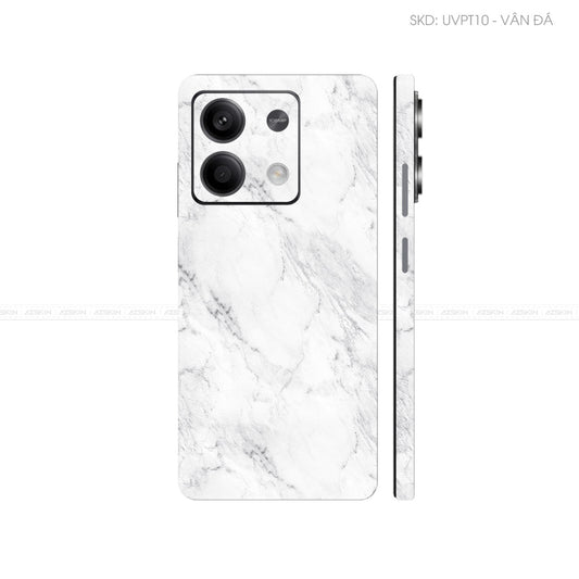 Dán Skin Điện Thoại Xiaomi Redmi 13 Series Vân Nổi Vân Đá Trắng | UVPT10