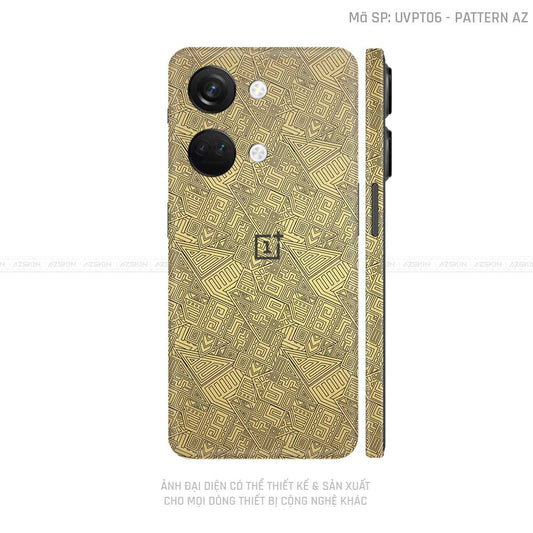 Dán Skin Oneplus Nord Series Vân Pattern AZ Gold | UVPT06