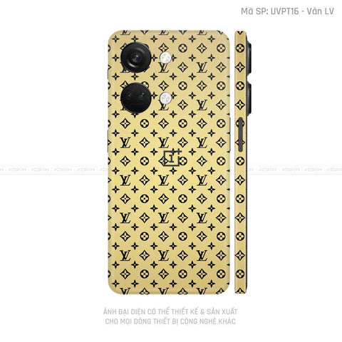 Dán Skin Oneplus Nord Series Vân Pattern LV Vàng Gold | UVPT16