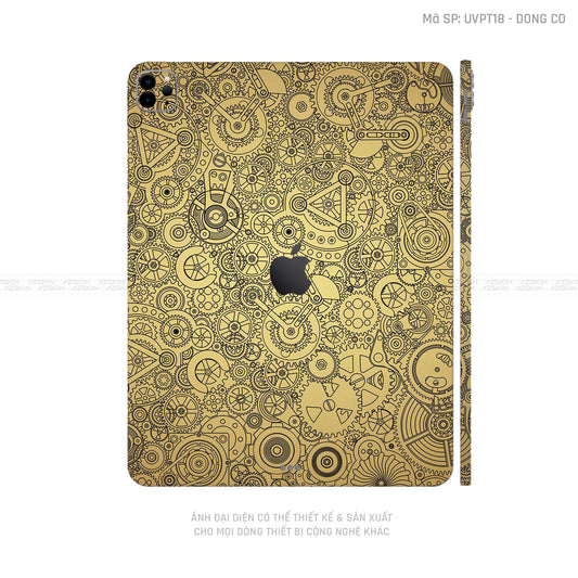 Dán Skin IPad Air Series Vân Động Cơ Vàng Đồng | UVPT18