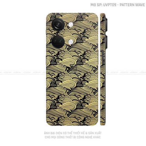 Dán Skin Oneplus Nord Series Vân Pattern Wave Vàng  | UVPT09