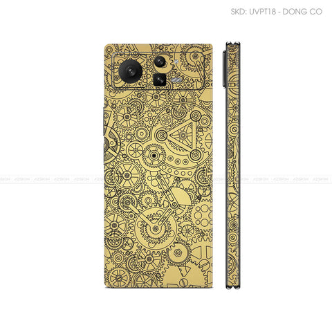 Dán Skin Điện Thoại Xiaomi Mix Fold Series Vân Nổi Động Cơ Vàng | UVPT18