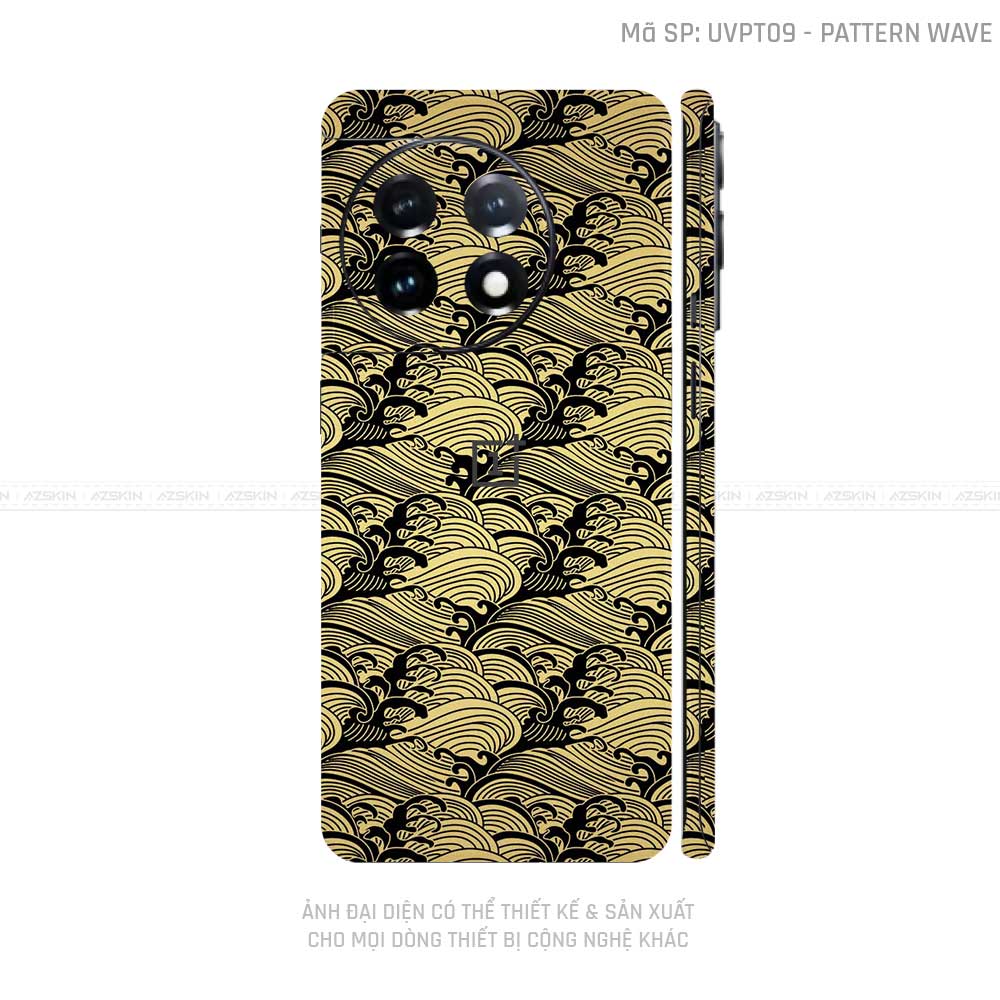 Dán Skin Oneplus Ace Series Vân Pattern Wave Vàng | UVPT09