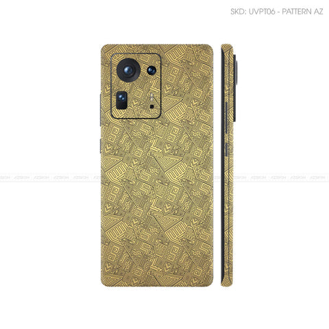 Dán Skin Điện Thoại Xiaomi Mi Mix Series Vân Nổi Pattern AZ Vàng | UVPT06