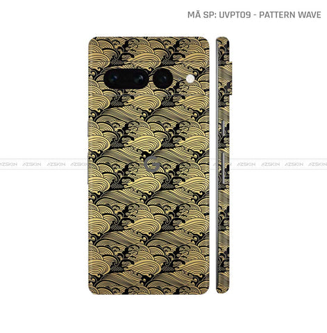 Dán Skin Google Pixel 8 Series Vân Pattern Wave Vàng | UVPT09