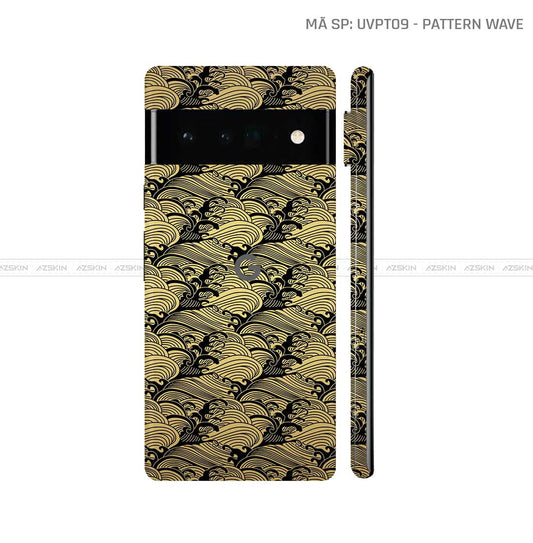 Dán Skin Google Pixel 6 Series Vân Pattern Wave Vàng | UVPT09