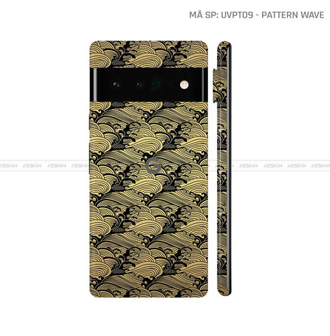 Dán Skin Google Pixel 6 Series Vân Pattern Wave Vàng | UVPT09