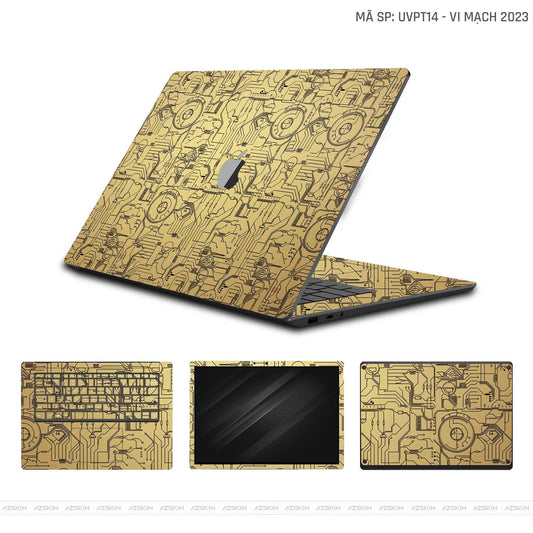 Dán Skin Macbook Vân Nổi Vi Mạch 2023 Gold | UVPT14