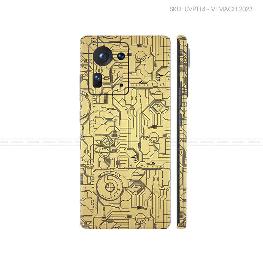 Dán Skin Điện Thoại Xiaomi Mi Mix Series Vân Nổi Vi Mạch 2023 Vàng | UVPT14