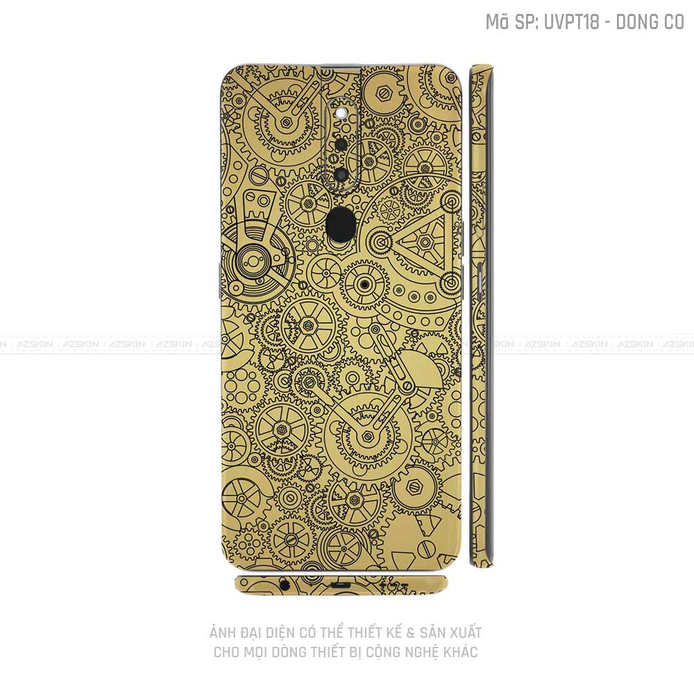 Miếng Dán Skin Điện Thoại OPPO F Series Vân Động Cơ Vàng | UVPT18