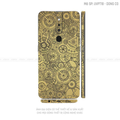 Miếng Dán Skin Điện Thoại OPPO F Series Vân Động Cơ Vàng | UVPT18