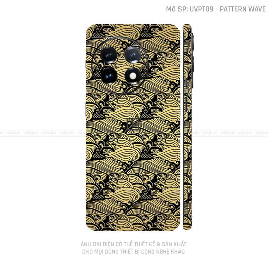Dán Skin Oneplus 11 Series Vân Pattern Wave Vàng | UVPT09