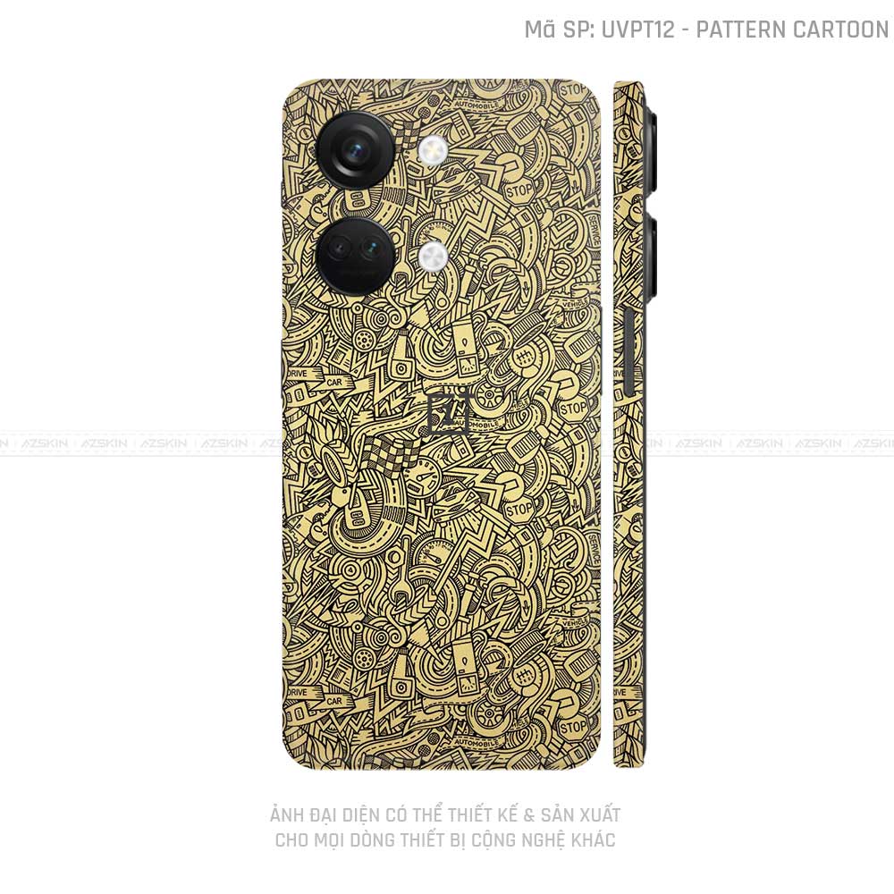 Dán Skin Oneplus Nord Series Vân Pattern Cartoon Vàng | UVPT12