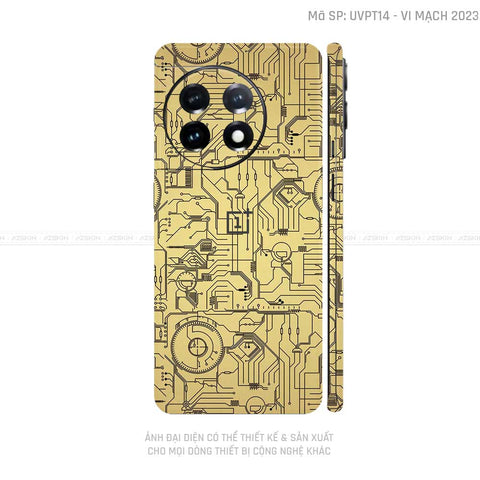 Dán Skin Oneplus Ace Series Vân Vi Mạch 2023 Vàng | UVPT14