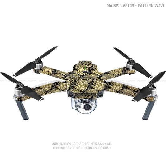 Dán Skin Flycam Vân Nổi Vân Sóng Vàng Đồng | UVPT09