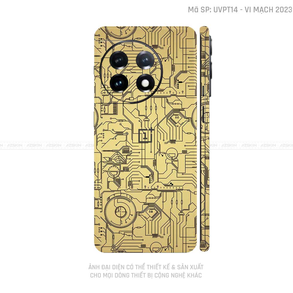 Dán Skin Oneplus 12 Series Vân Vi Mạch 2023 Gold | UVPT14