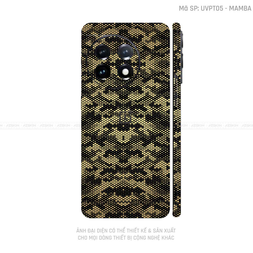 Dán Skin Oneplus 12 Series Vân Mamba Gold | UVPT05