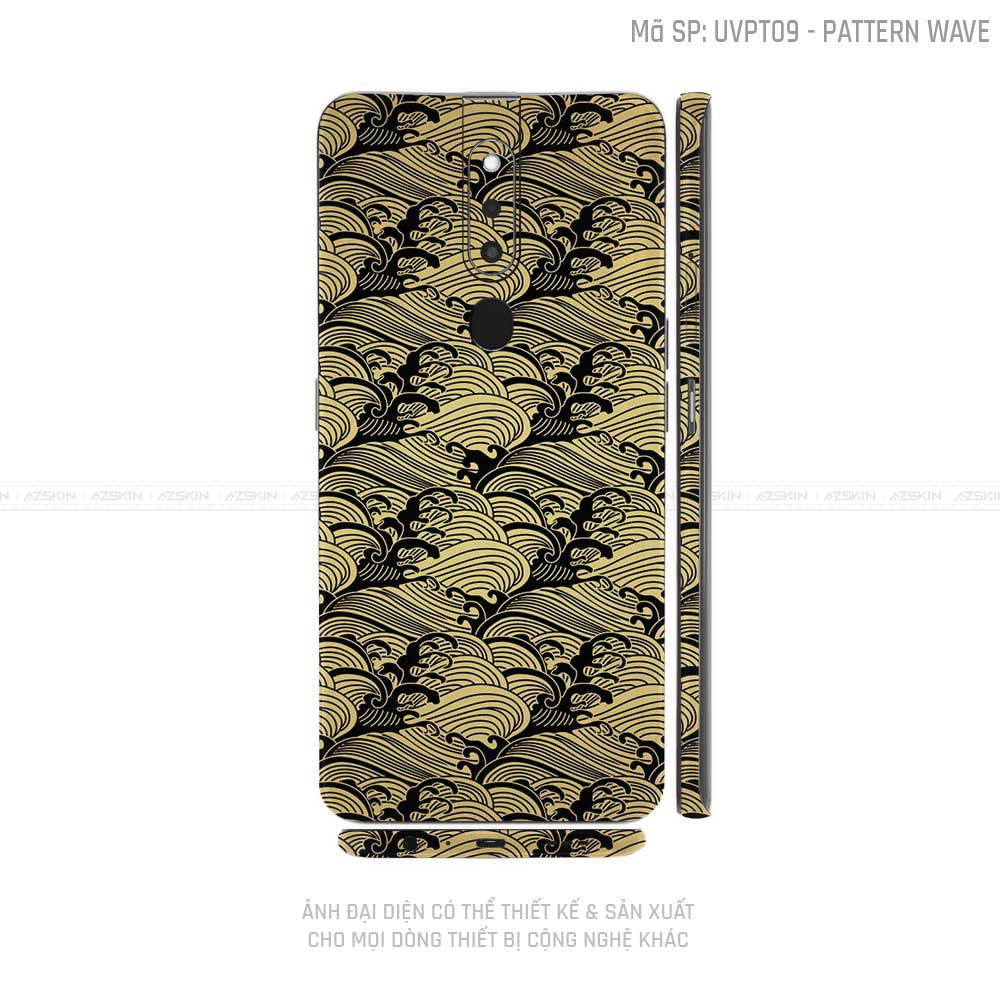 Miếng Dán Skin Điện Thoại OPPO F Series Vân Pattern Wave Vàng | UVPT09