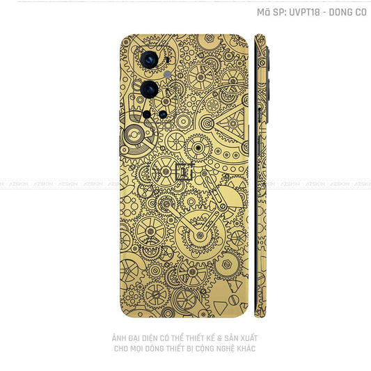 Dán Skin Oneplus 8/9 Series Vân Động Cơ Vàng | UVPT18
