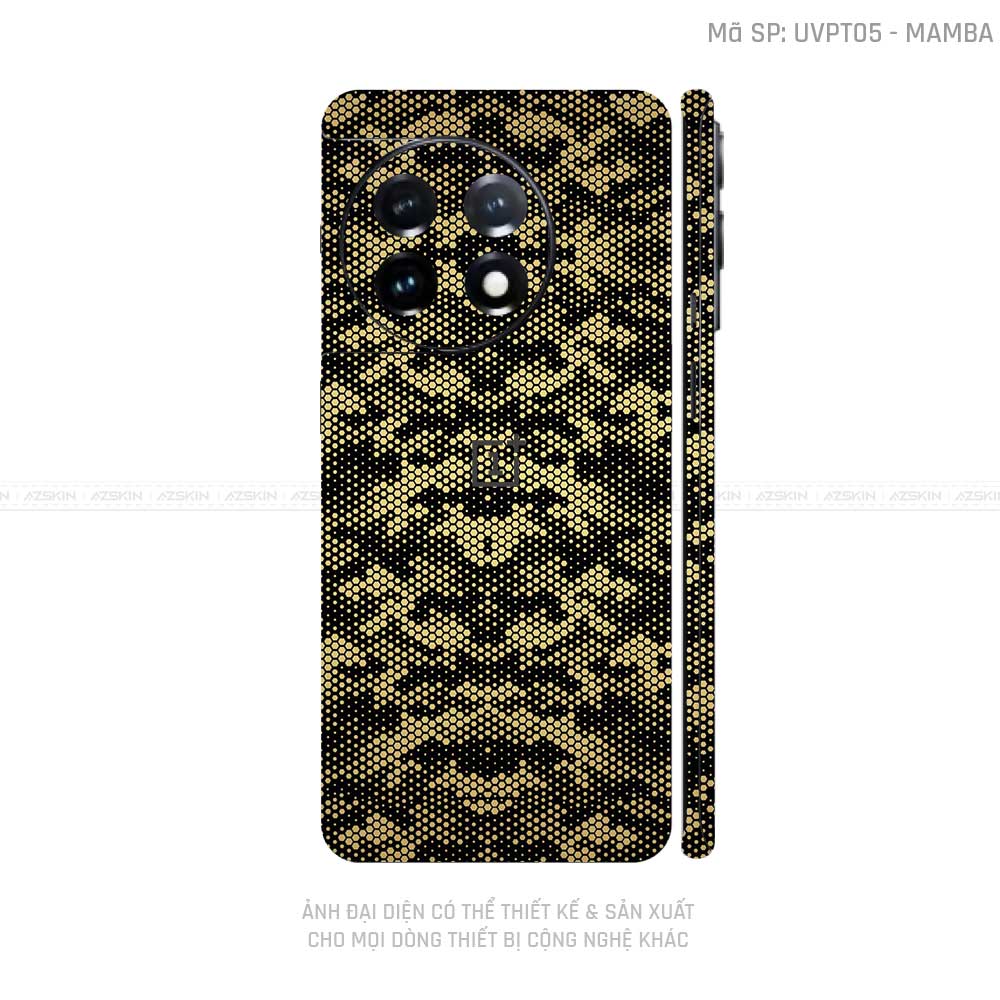 Dán Skin Oneplus Ace Series Vân Mamba Vàng | UVPT05