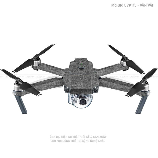 Dán Skin Flycam Vân Nổi Vân Vải Xám | UVPT15