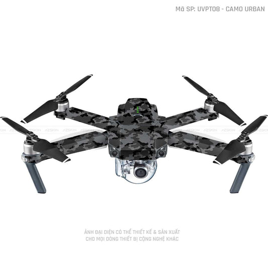 Dán Skin Flycam Vân Nổi Camo Urban Xám | UVPT08