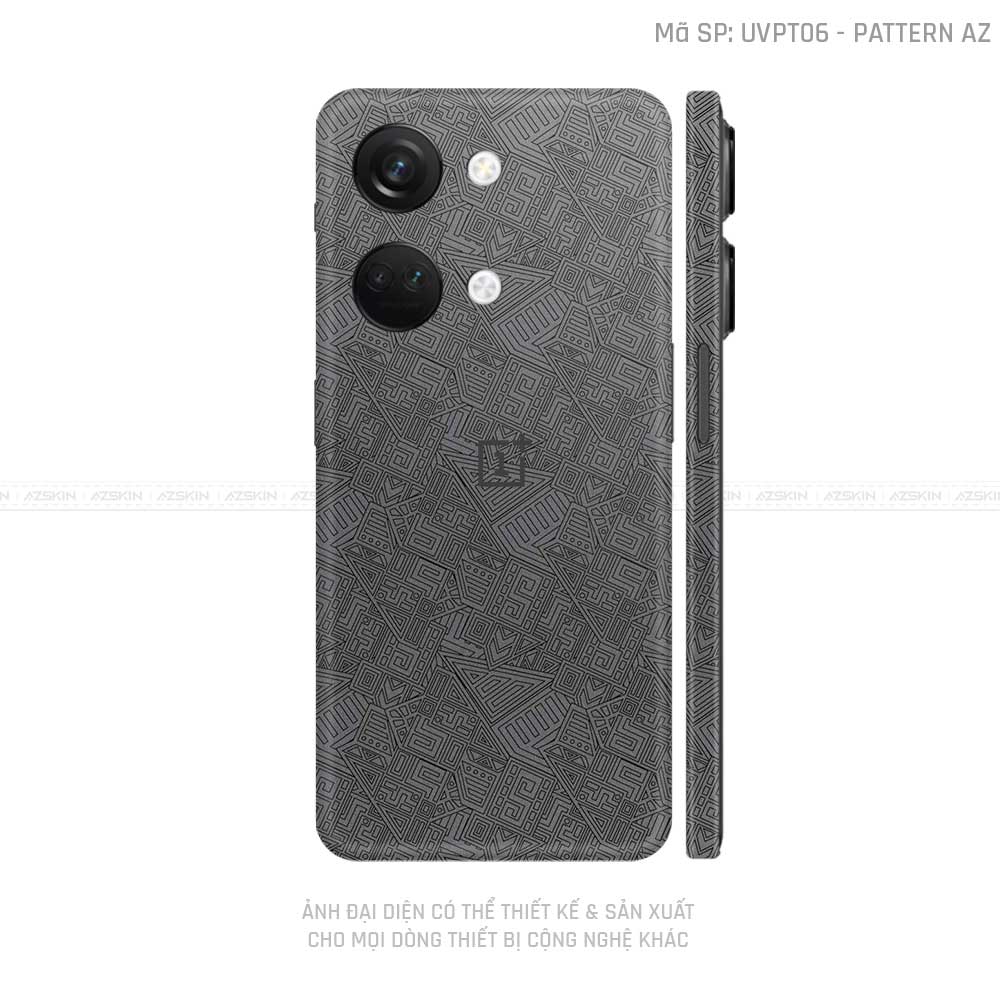 Dán Skin Oneplus Nord Series Vân Pattern AZ Xám | UVPT06