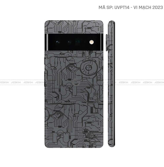 Dán Skin Google Pixel 6 Series Vân Vi Mạch 2023 Xám | UVPT14
