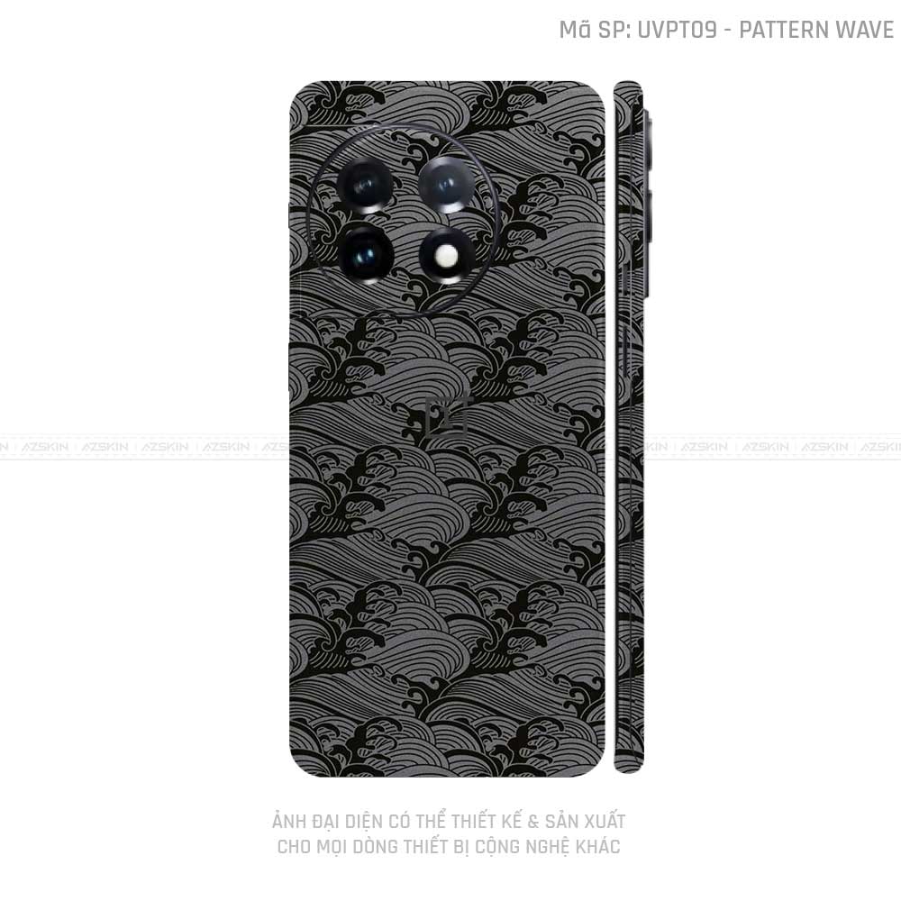 Dán Skin Oneplus Ace Series Vân Pattern Wave Xám | UVPT09