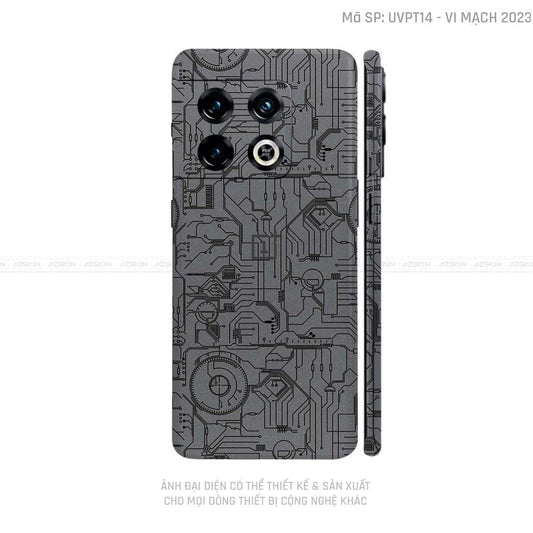 Dán Skin Oneplus 10 Series Vân Vi Mạch 2023 Xám | UVPT14