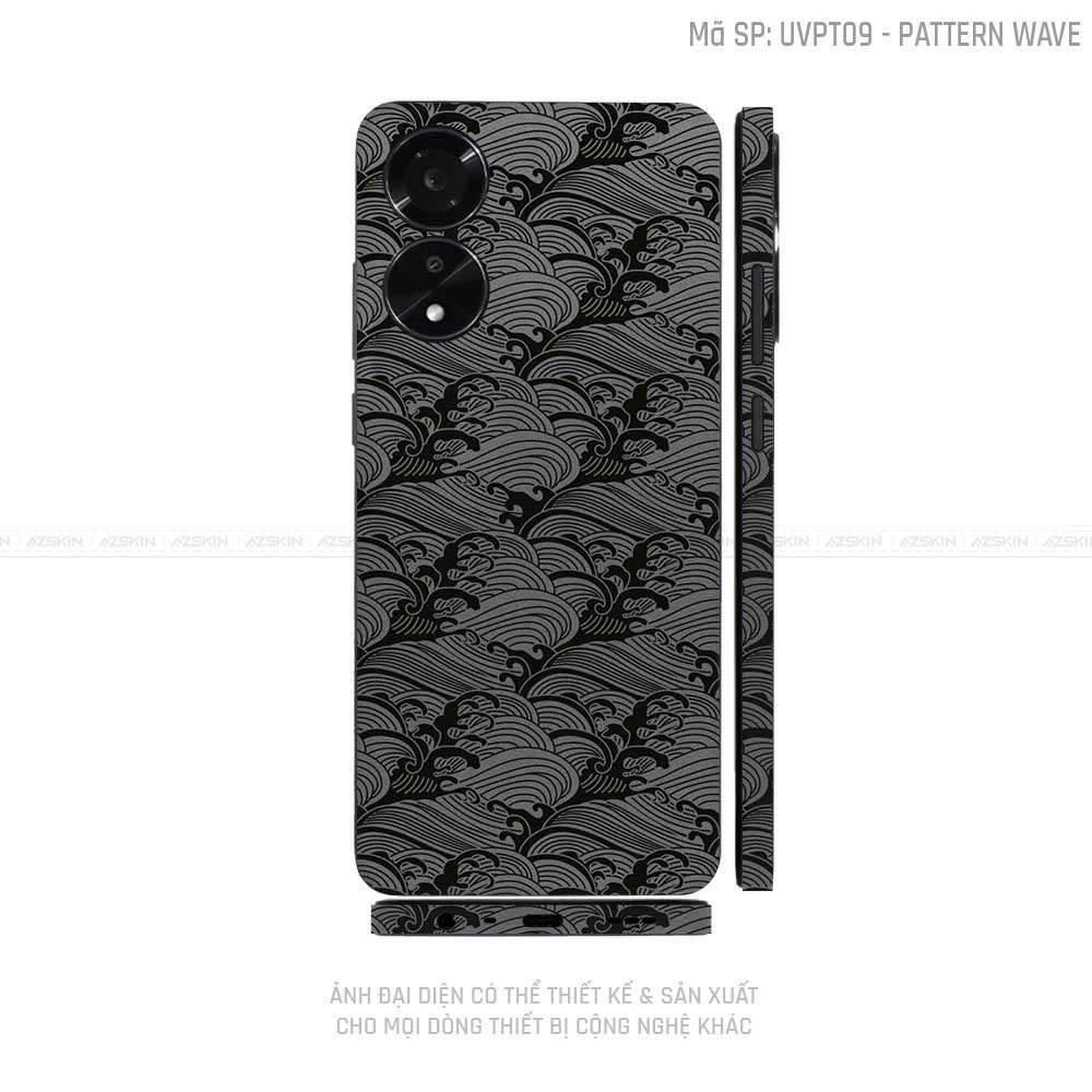 Miếng Dán Skin Điện Thoại OPPO A Series Vân Sóng Xám | UVPT09