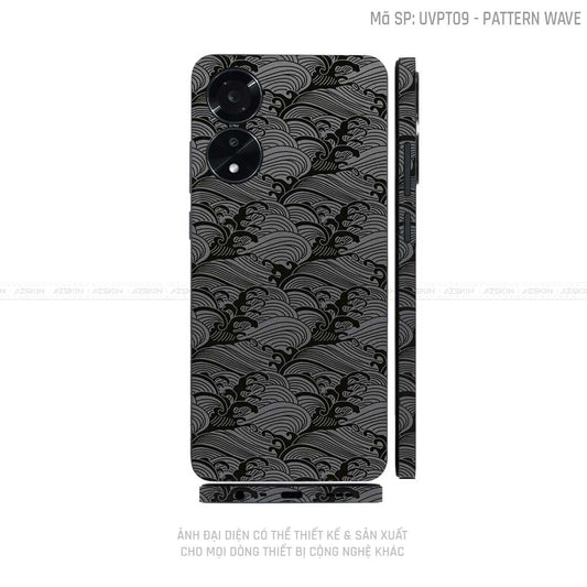 Miếng Dán Skin Điện Thoại OPPO A Series Vân Sóng Xám | UVPT09