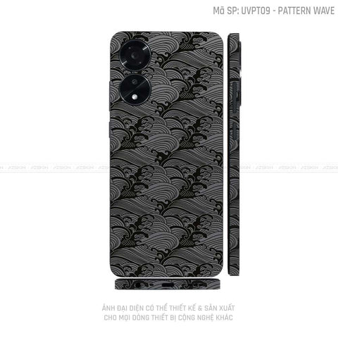 Miếng Dán Skin Điện Thoại OPPO A Series Vân Sóng Xám | UVPT09