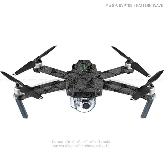 Dán Skin Flycam Vân Nổi Vân Sóng Xám | UVPT09