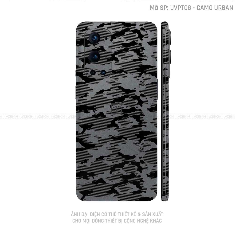 Dán Skin Oneplus 8/9 Series Vân Nổi Camo Urban Xám | UVPT08