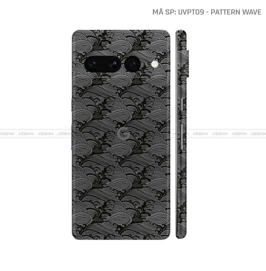 Dán Skin Google Pixel 7 Series Vân Pattern Wave Xám | UVPT09