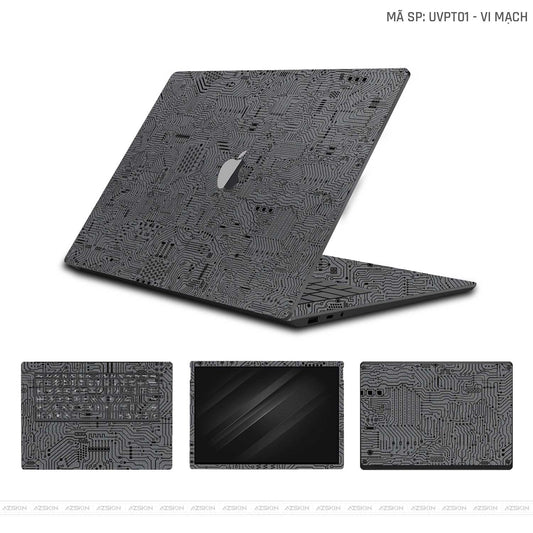 Dán Skin Macbook Vân Nổi Vi Mạch Xám | UVPT01