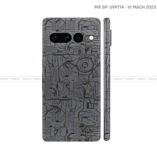 Dán Skin Google Pixel 7 Series Vân Vi Mạch 2023 Xám | UVPT14