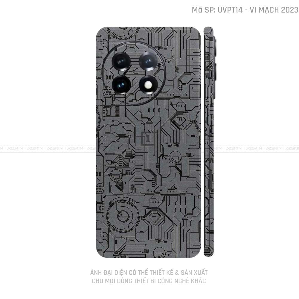 Dán Skin Oneplus Ace Series Vân Vi Mạch 2023 Xám | UVPT14