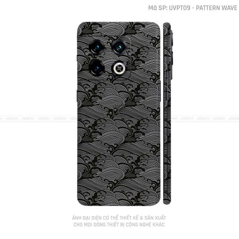 Dán Skin Oneplus 10 Series Vân Nổi Pattern Wave Xám | UVPT09