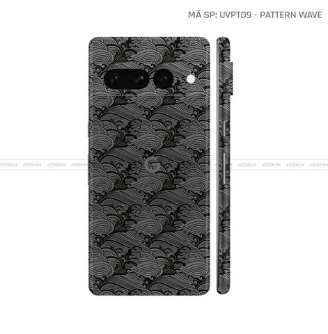 Dán Skin Google Pixel 8 Series Vân Pattern Wave Xám | UVPT09