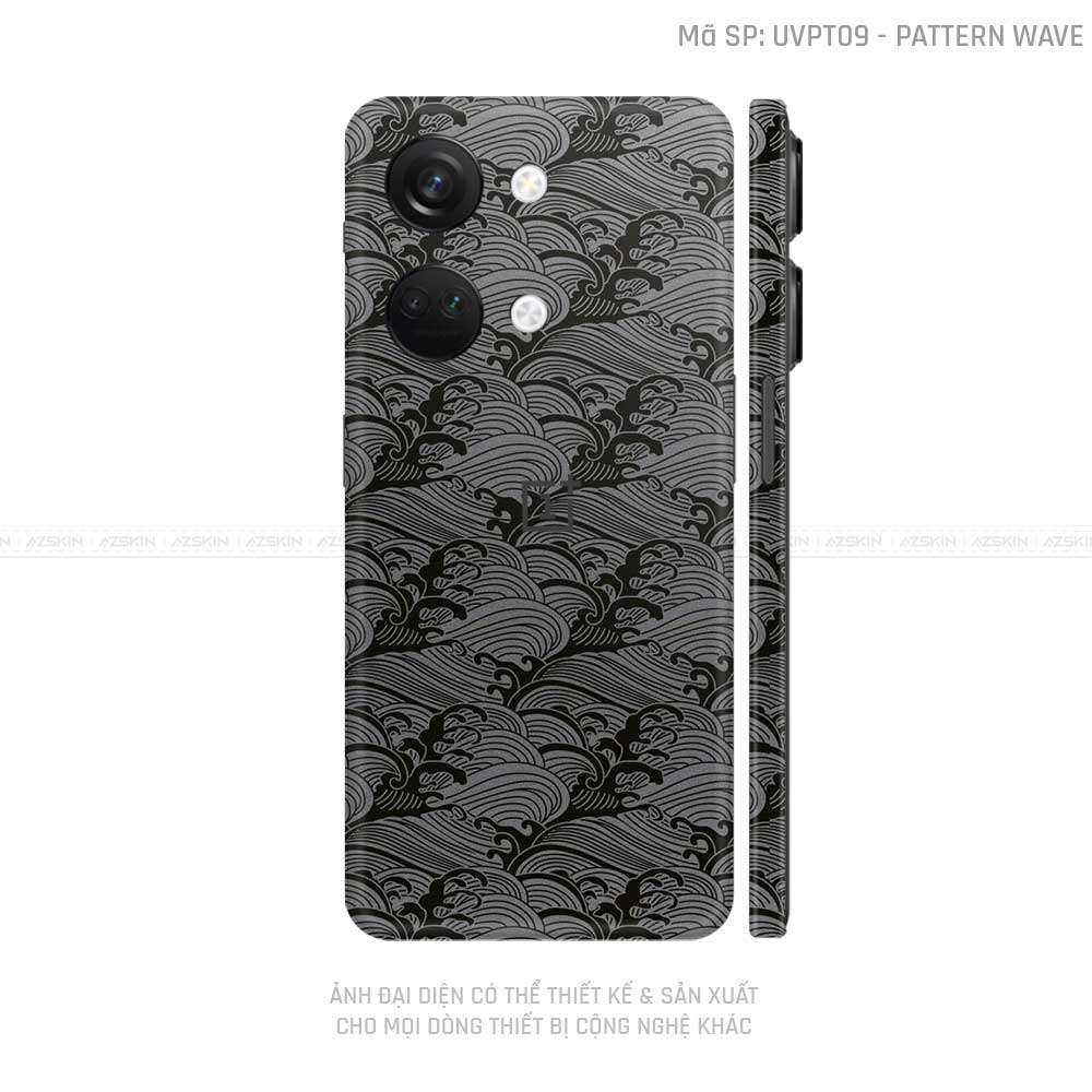 Dán Skin Oneplus Nord Series Vân Pattern Wave Xám  | UVPT09